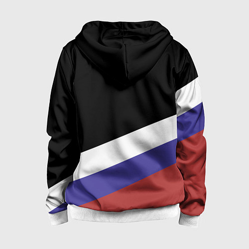 Детская толстовка на молнии Fight Russia / 3D-Белый – фото 2