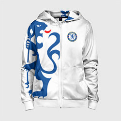 Детская толстовка на молнии FC Chelsea: White Lion