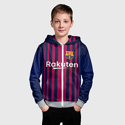 Толстовка на молнии детская FC Barcelona: Rakuten, цвет: 3D-меланж — фото 2