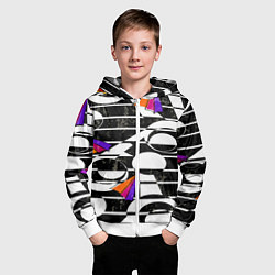 Толстовка на молнии детская Pop ART collection, цвет: 3D-белый — фото 2