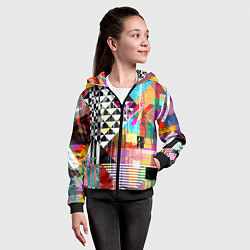 Толстовка на молнии детская RGB Geometry, цвет: 3D-черный — фото 2