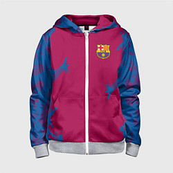 Толстовка на молнии детская FC Barcelona: Purple Original, цвет: 3D-меланж