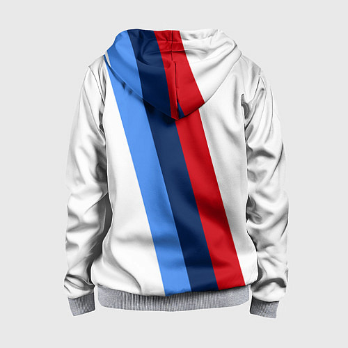 Детская толстовка на молнии BMW M: White Sport / 3D-Меланж – фото 2