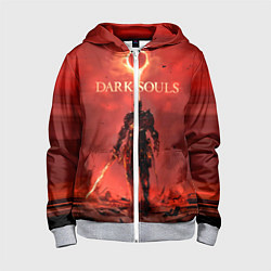 Толстовка на молнии детская Dark Souls: Red Sunrise, цвет: 3D-меланж