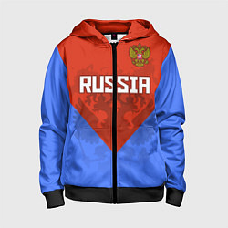 Детская толстовка на молнии Russia Red & Blue