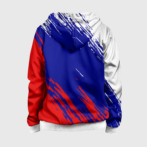 Детская толстовка на молнии RUSSIA SPORT / 3D-Белый – фото 2