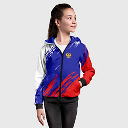 Толстовка на молнии детская RUSSIA SPORT, цвет: 3D-черный — фото 2