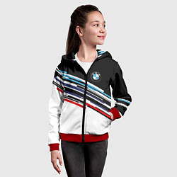 Толстовка на молнии детская BMW BRAND COLOR БМВ, цвет: 3D-красный — фото 2