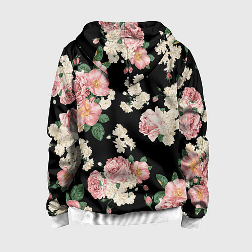 Детская толстовка на молнии Floral Pattern / 3D-Белый – фото 2