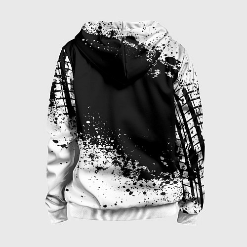 Детская толстовка на молнии Volkswagen: Black Spray / 3D-Белый – фото 2