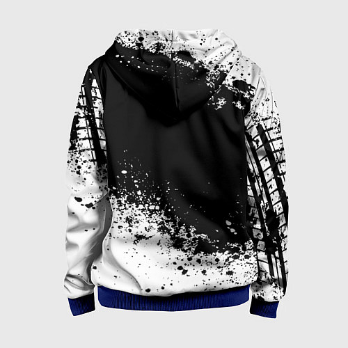 Детская толстовка на молнии Volkswagen: Black Spray / 3D-Синий – фото 2