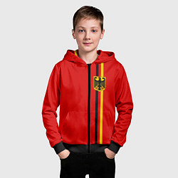 Толстовка на молнии детская Германия, цвет: 3D-черный — фото 2