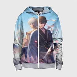 Толстовка на молнии детская Gintama, цвет: 3D-меланж