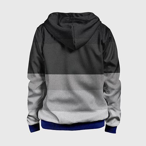 Детская толстовка на молнии ФК Арсенал: Серый стиль / 3D-Синий – фото 2