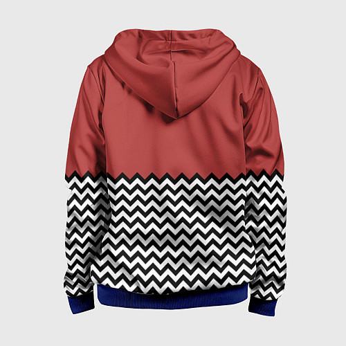 Детская толстовка на молнии Горы Твин Пикс / 3D-Синий – фото 2