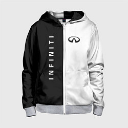 Детская толстовка на молнии Infiniti: Black & White