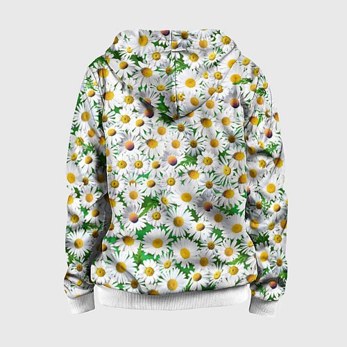 Детская толстовка на молнии Полевые ромашки / 3D-Белый – фото 2