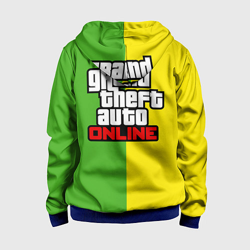 Детская толстовка на молнии GTA V: Online Racer / 3D-Синий – фото 2