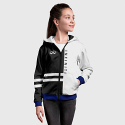 Толстовка на молнии детская Infiniti: B&W Lines, цвет: 3D-синий — фото 2