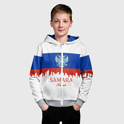 Толстовка на молнии детская Samara: Russia, цвет: 3D-меланж — фото 2
