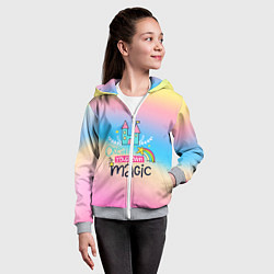 Толстовка на молнии детская Create your own magic, цвет: 3D-меланж — фото 2