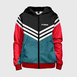 Толстовка на молнии детская Firm 90s: Arrows Style, цвет: 3D-красный