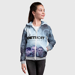 Толстовка на молнии детская Detroit: Become Human, цвет: 3D-меланж — фото 2
