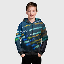 Толстовка на молнии детская Programming Collection, цвет: 3D-черный — фото 2