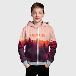 Толстовка на молнии детская Firewatch: Orange Style, цвет: 3D-меланж — фото 2