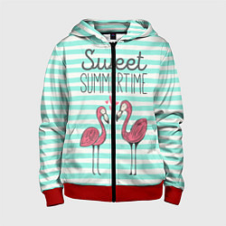 Детская толстовка на молнии Sweet Summer Flamingo