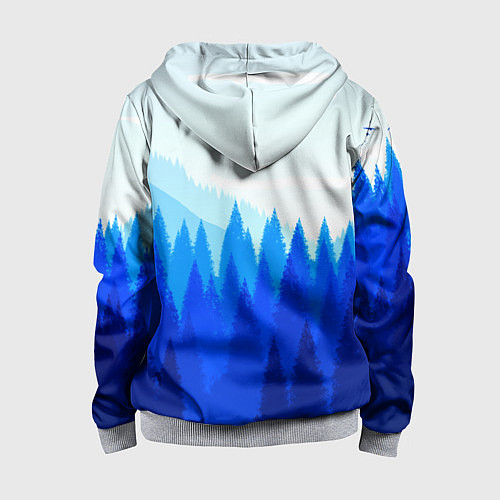 Детская толстовка на молнии Firewatch: Cold Wood / 3D-Меланж – фото 2