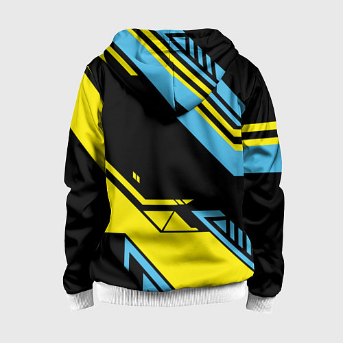 Детская толстовка на молнии Cyberpunk 2077: Samurai / 3D-Белый – фото 2