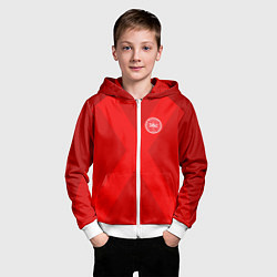 Толстовка на молнии детская Denmark Team WC 2018, цвет: 3D-белый — фото 2