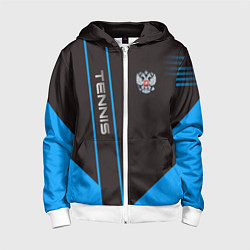 Толстовка на молнии детская Tennis: Russian Style, цвет: 3D-белый
