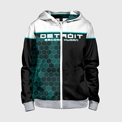 Детская толстовка на молнии Detroit: Cyber Hexagons