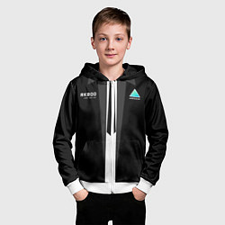 Толстовка на молнии детская RK800 Android Black, цвет: 3D-белый — фото 2