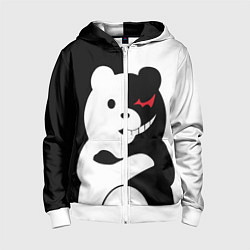 Толстовка на молнии детская Monokuma Drae, цвет: 3D-белый