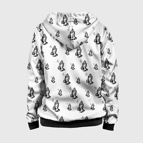 Детская толстовка на молнии Drake - six / 3D-Черный – фото 2