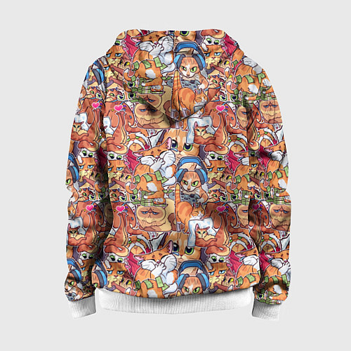 Детская толстовка на молнии Котобомбинг / 3D-Белый – фото 2