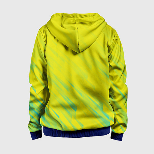 Детская толстовка на молнии Cyberpunk 2077: Yellow / 3D-Синий – фото 2