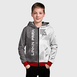 Толстовка на молнии детская Linkin Park: Grey Form, цвет: 3D-красный — фото 2