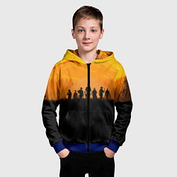 Толстовка на молнии детская Red Dead Redemption: Orange Sun, цвет: 3D-синий — фото 2