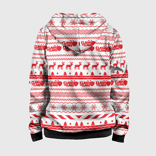 Детская толстовка на молнии Clash of Clans: NY Pattern / 3D-Черный – фото 2