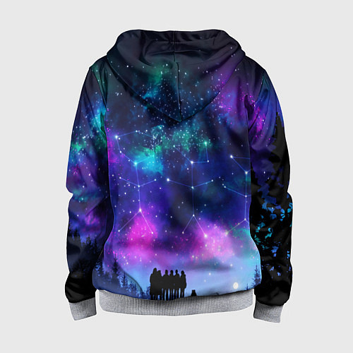 Детская толстовка на молнии No Man's Sky: Space Vision / 3D-Меланж – фото 2