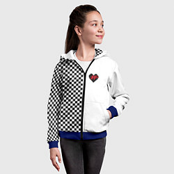 Толстовка на молнии детская ФРЕНДЗОНА: Шахматы, цвет: 3D-синий — фото 2