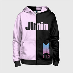 Толстовка на молнии детская BTS Jimin, цвет: 3D-черный