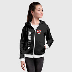 Толстовка на молнии детская UMBRELLA CORP, цвет: 3D-белый — фото 2