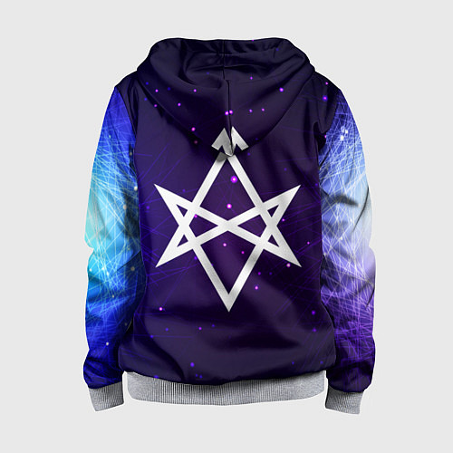 Детская толстовка на молнии BMTH Space / 3D-Меланж – фото 2