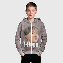 Толстовка на молнии детская BTS J-Hope, цвет: 3D-меланж — фото 2