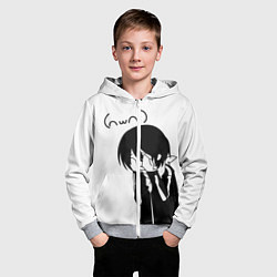 Толстовка на молнии детская Бездомный бог, цвет: 3D-меланж — фото 2